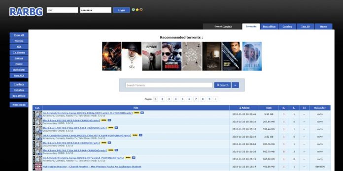 RARGB fornisce file torrent e link magnet peer-to-peer