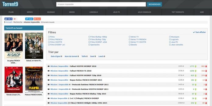 Torrent9: sito per scaricare gratuitamente Torrent di film e programmi TV