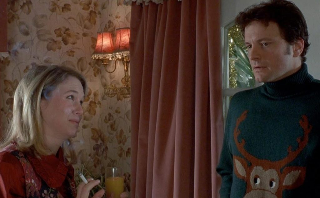 Colin Firth con il maglione di natale nel Film "Il Diario di Bridget Jones"